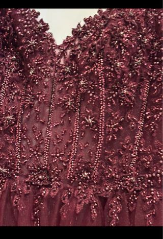 Vestido de gala morado/rojo