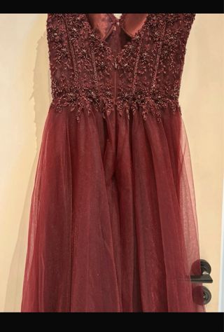 Vestido de gala morado/rojo