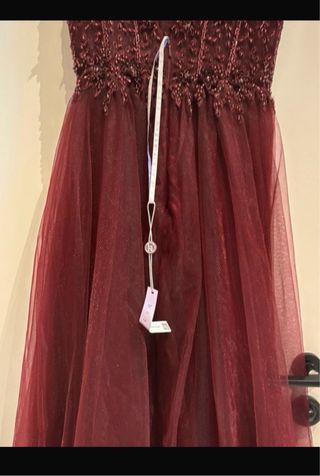 Vestido de gala morado/rojo