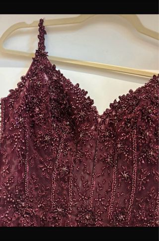 Vestido de gala morado/rojo