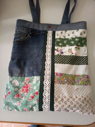 Bolso vaquero patchwork