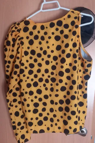 Top Anabel Lee estampado lunares y dibujo