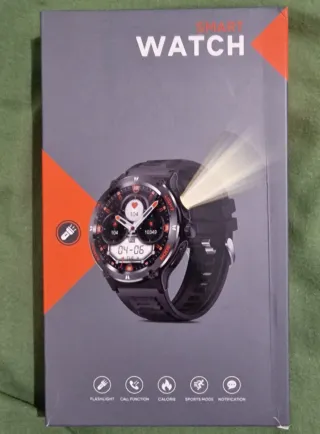 Smartwatch Uomo Bluetooth Chiamata Nero Rosso