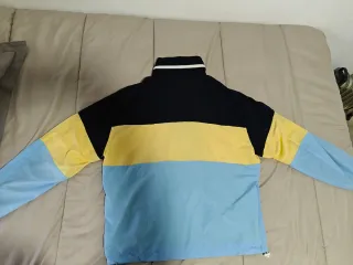 Chaqueta Lacoste Color Block Azul y Amarillo