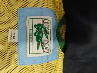 Chaqueta Lacoste Color Block Azul y Amarillo