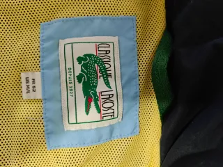 Chaqueta Lacoste Color Block Azul y Amarillo