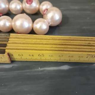 Collana perle rosa degradé con strass