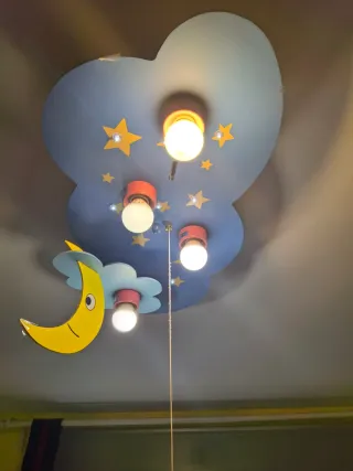 Lámpara infantil nube estrellas luna