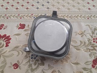 Vasetto zuccheriera in cristallo e argento