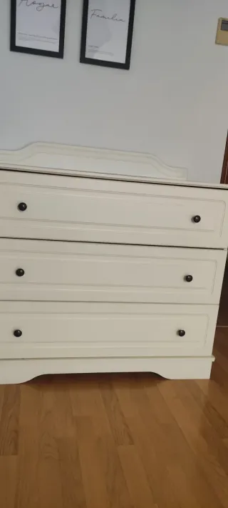 Cómoda Micuna 3 cajones blanca