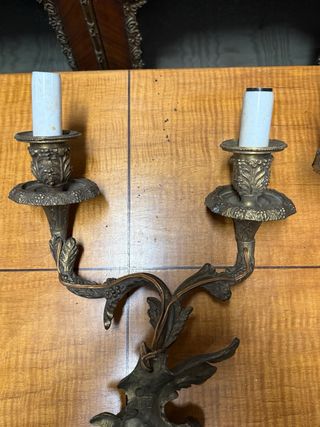 Coppia Applique Bronzo Spagnolo