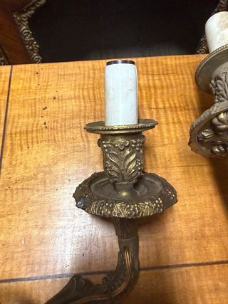 Coppia Applique Bronzo Spagnolo