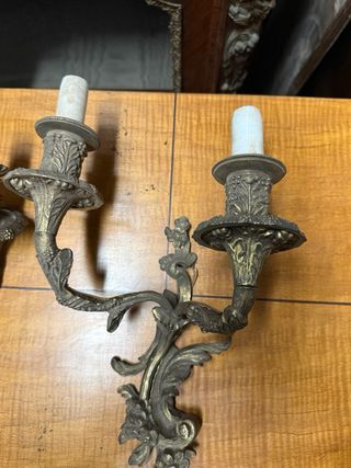 Coppia Applique Bronzo Spagnolo