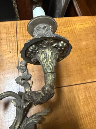 Coppia Applique Bronzo Spagnolo