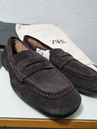 Zapatos Zara Marrones Mujer