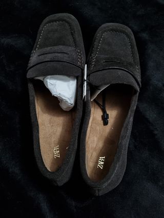 Zapatos Zara Marrones Mujer