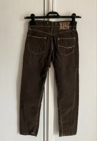 Pantaloni bambino Whop velluto marrone tg 8 anni