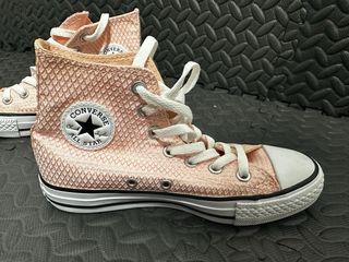 Converse All Star altas rosa metalizado