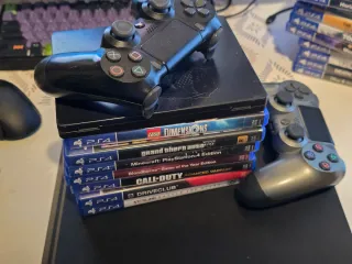 PS4 1TB + Mando + 8 Juegos