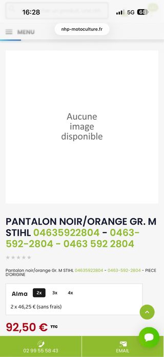 Pantalón de trabajo Stihl negro nuevo talla m