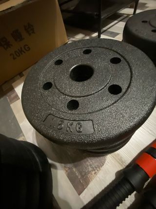 Mancuernas ajustables con discos y barras