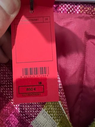 Vestido Carolina Herrera Rosa Cuadros