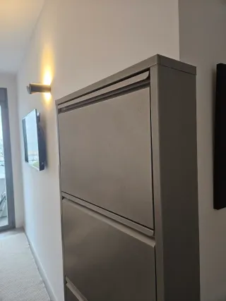 Zapatero metálico gris 5 niveles