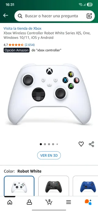 Mando Xbox Wireless Robot White Series X|S