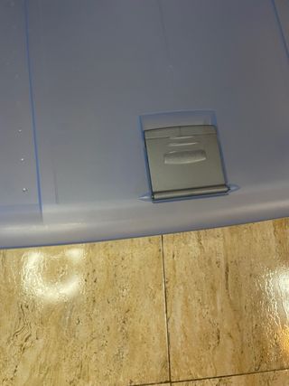 Caja de almacenaje transparente azul