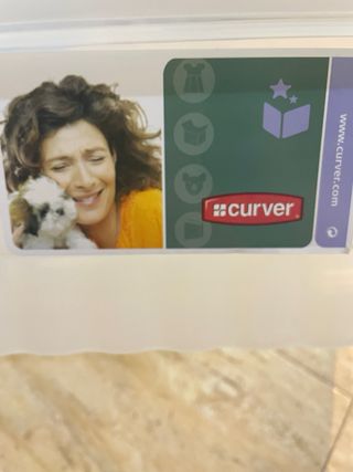 Caja de almacenaje transparente azul