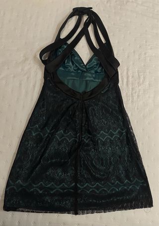 Vestido Adolfo Domínguez Negro y verde