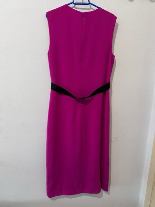 Vestido Carolina Herrera Magenta con Negro
