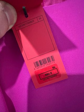 Vestido Carolina Herrera Magenta con Negro