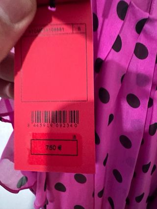 Vestido Carolina Herrera lunares morado