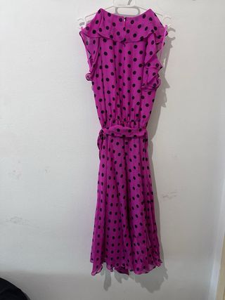 Vestido Carolina Herrera lunares morado
