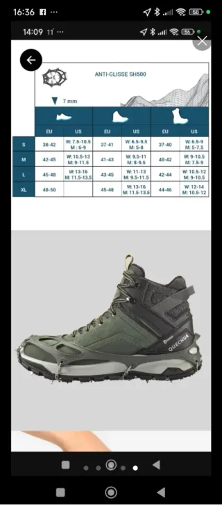 Crampones Decathlon Hike 500 L (43-45)