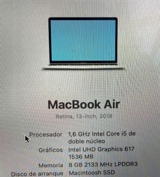 Macbook Air 2018 13 Gris Espacial