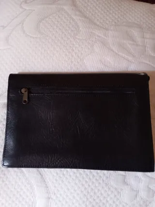 Cartera piel negra  hombre