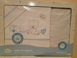 Juego sábanas cuna Interbaby 3 piezas-Nuevas