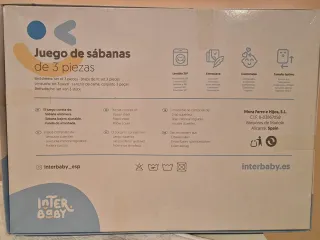 Juego sábanas cuna Interbaby 3 piezas-Nuevas