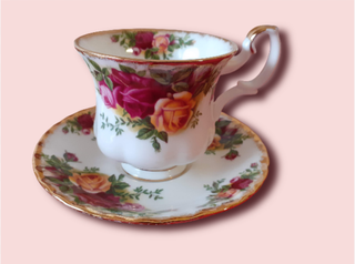 4 Tazas de Café Royal Albert Old Country Roses
