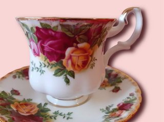 4 Tazas de Café Royal Albert Old Country Roses