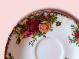 4 Tazas de Café Royal Albert Old Country Roses