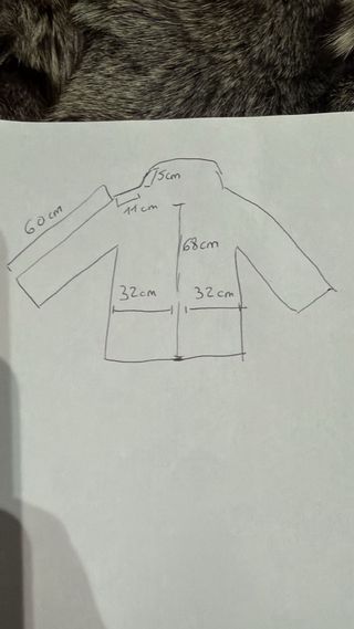 Abrigo de piel de zorro natural.