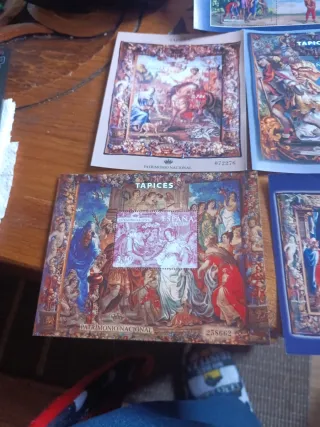 Lote 5 Hojitas Sellos España Tapices Nuevos