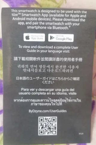 Reloj Inteligente Tuw Negro y Plateado