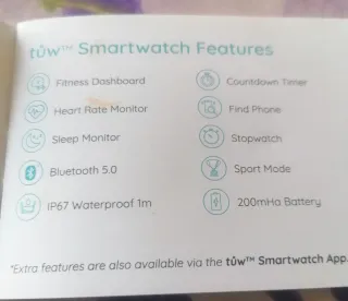 Reloj Inteligente Tuw Negro y Plateado