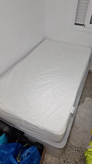 Colchón y base cama abatible