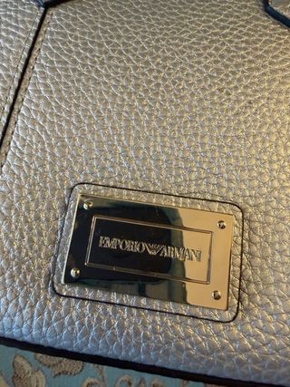Bolso Emporio Armani Plateado 28x20