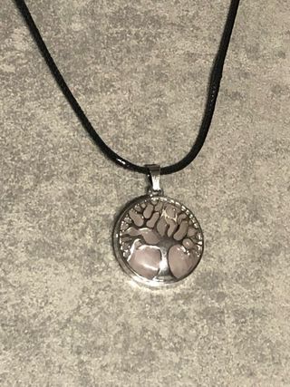 Ciondolo Albero della Vita Quarzo Rosa